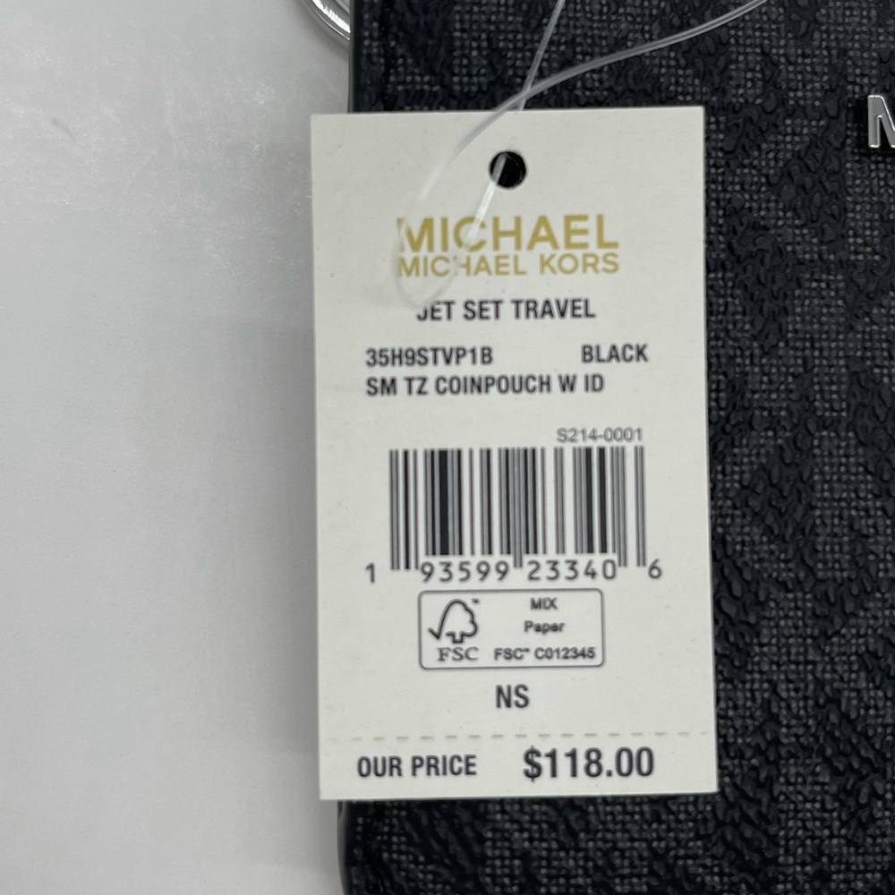 Michael Kors Small TZ Coinpouch w/ID Black - Picture 6 of 6